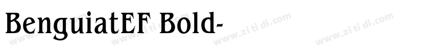 BenguiatEF Bold字体转换